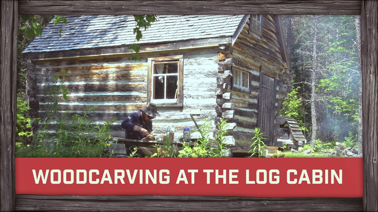 Woodcarving At the Log Cabin !