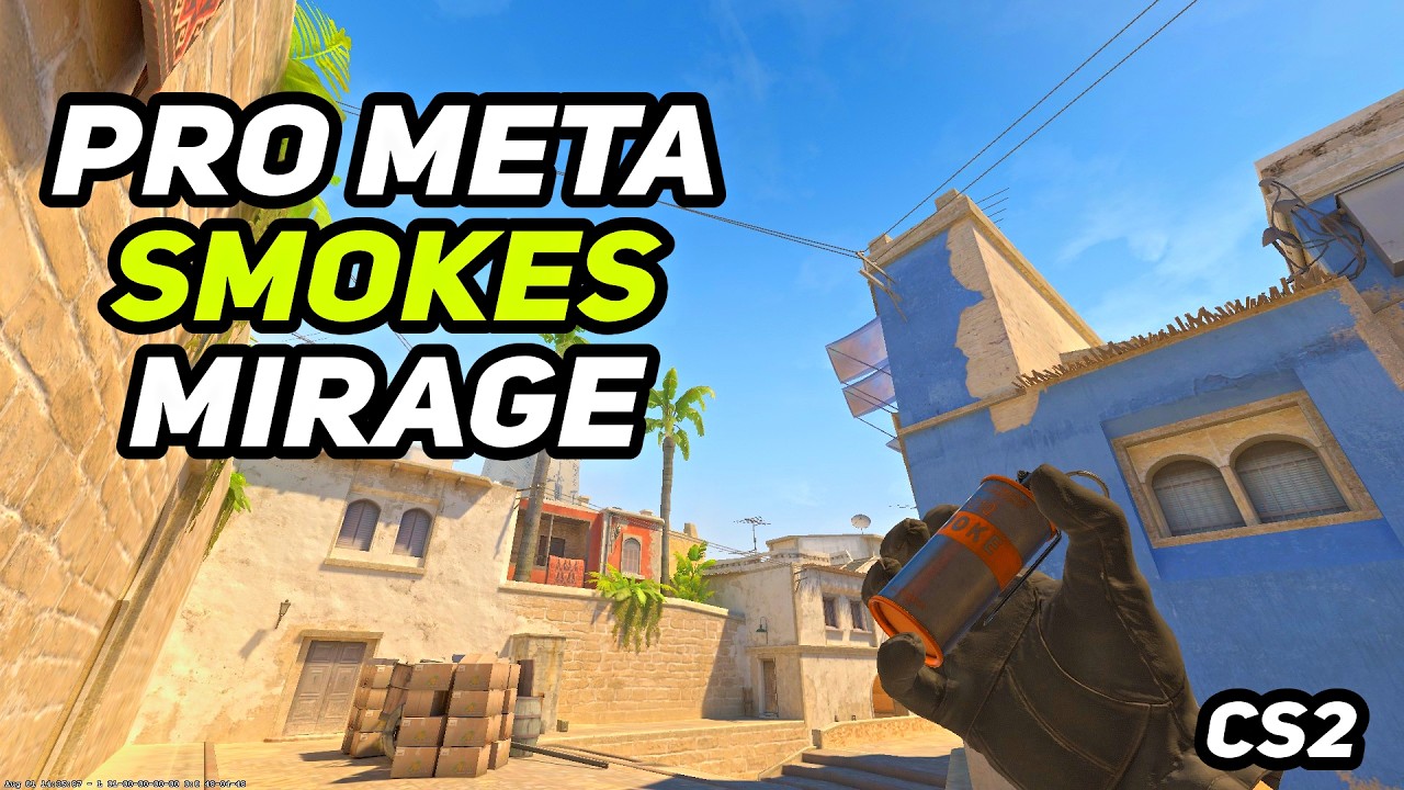 CS2 Mirage - Pro Meta Smokes By Vitality