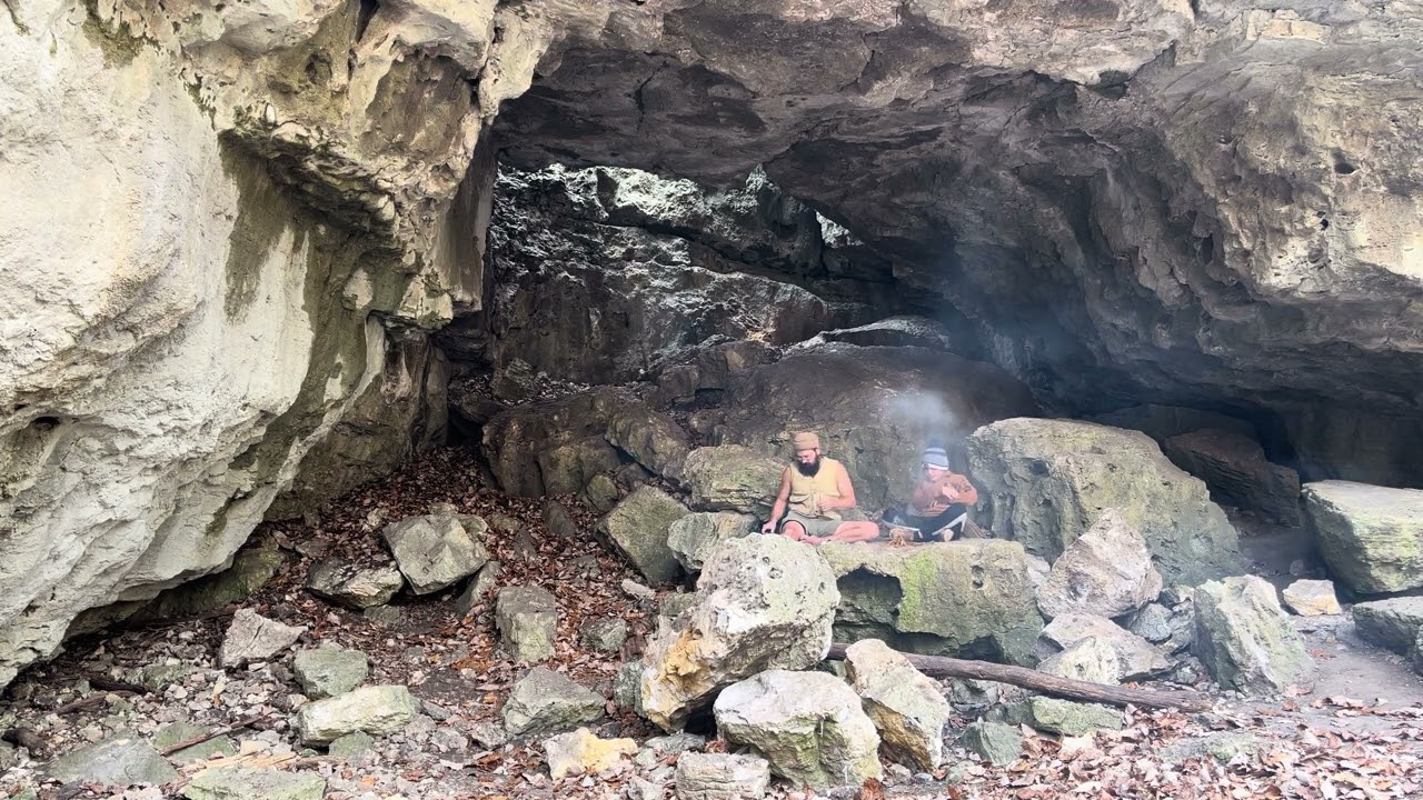 Caveman and caveboy, will get it next time. #caveman #bushcraft #fire