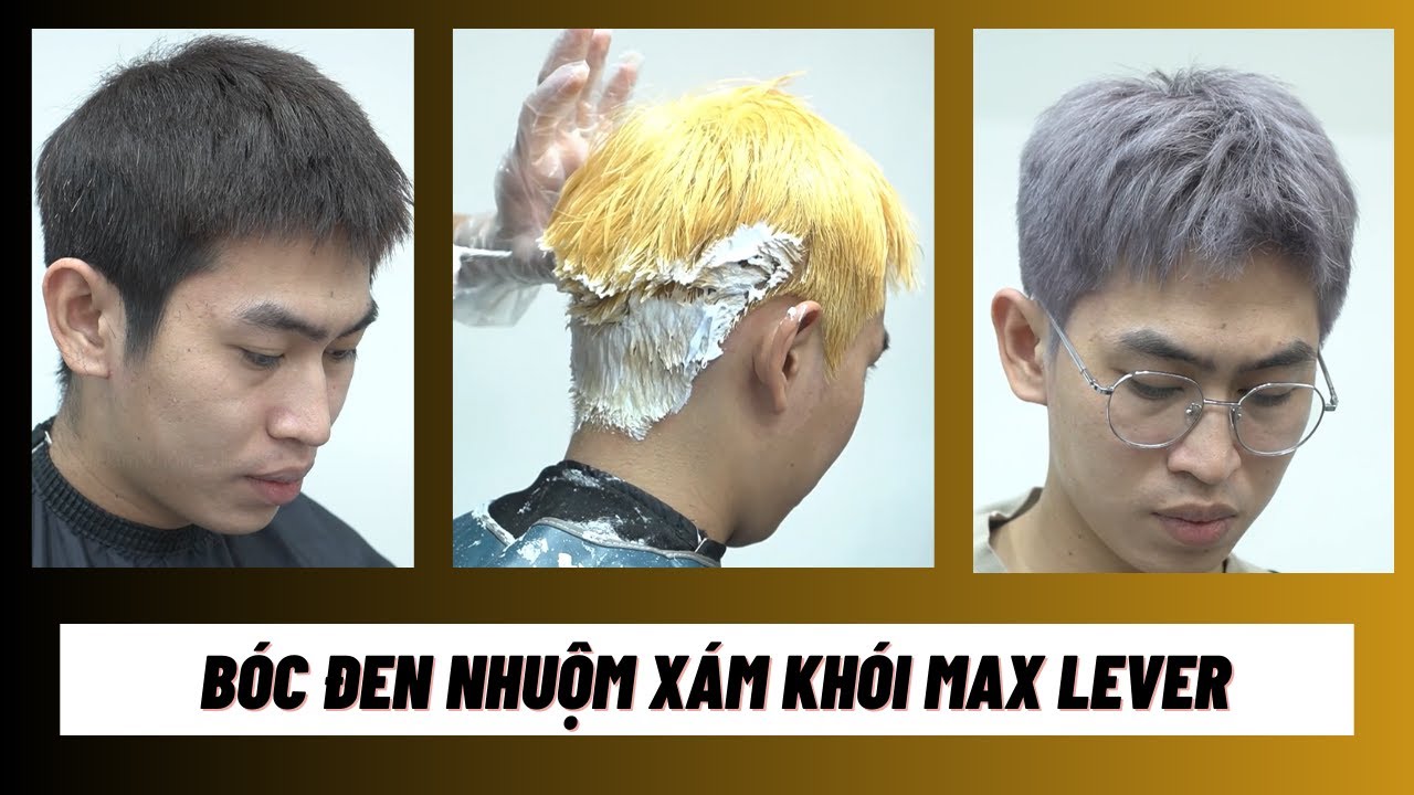 Qui Trình Tẩy Tóc Bóc Đen  Nhuộm Màu Xám Khói Bạch Kim Không Khó - HungBarberSharing