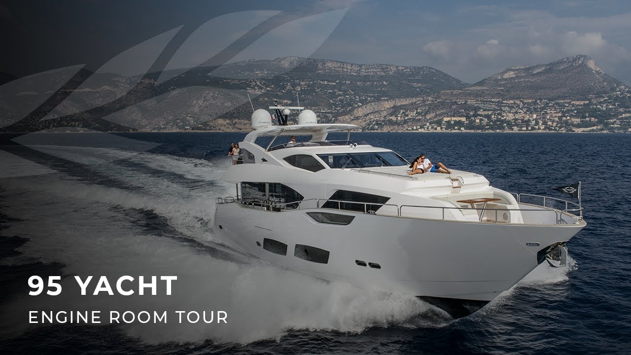 Sunseeker 95 Yacht engine room tour