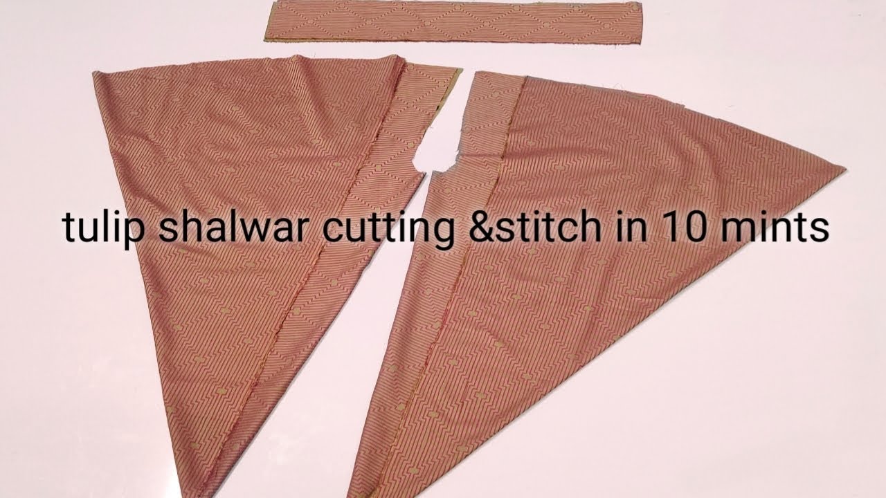 Tulip shalwar cutting and stitching in 10 mints....my fashion art