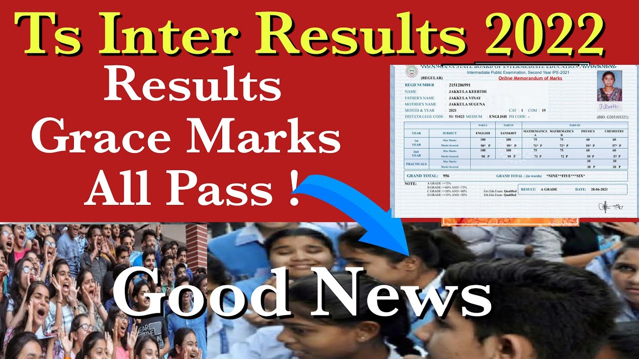 Ts Inter Results 2022 Good News - Grace Marks | Ts Inter Results 2022 Today Update