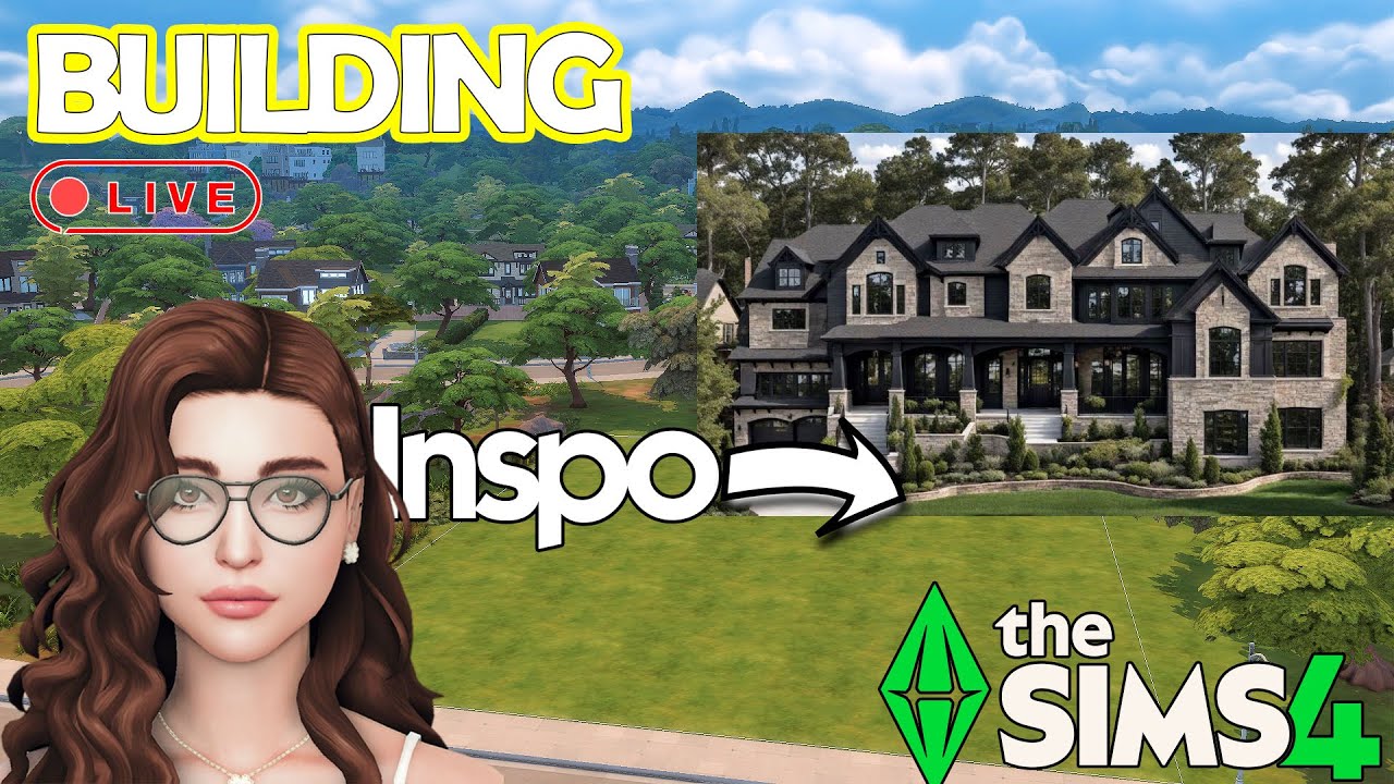 Let's Build a Family Mansion! Sims 4 - Live Building (no cc)
