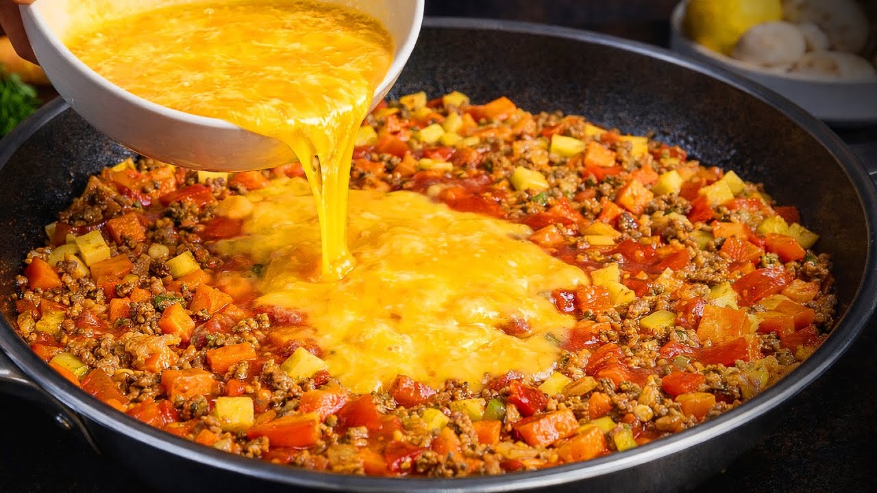 I make this delicious ground beef and egg dish twice a week  It’s simple, quick, and absolutely tast