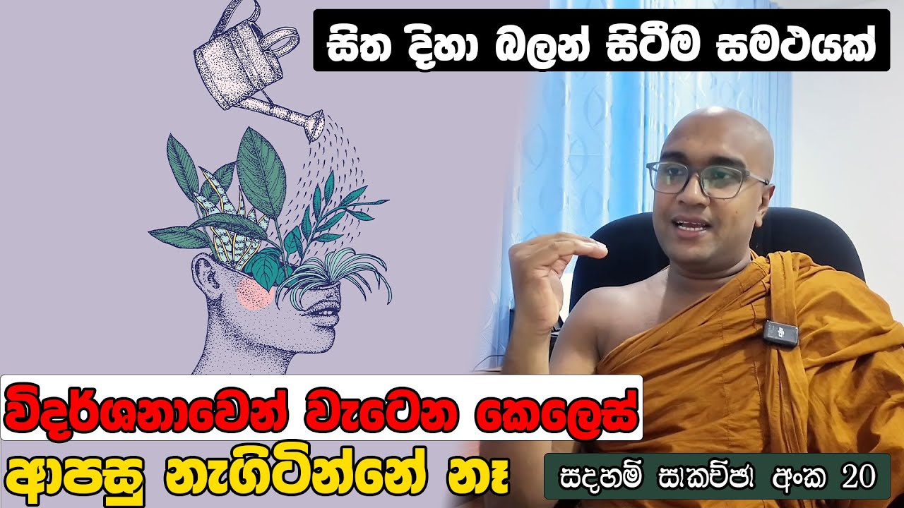 විදර්ශනාවෙන් වැටෙන කෙලෙස් ආපසු නැගිටින්නේ නෑ (Google Meet 20)