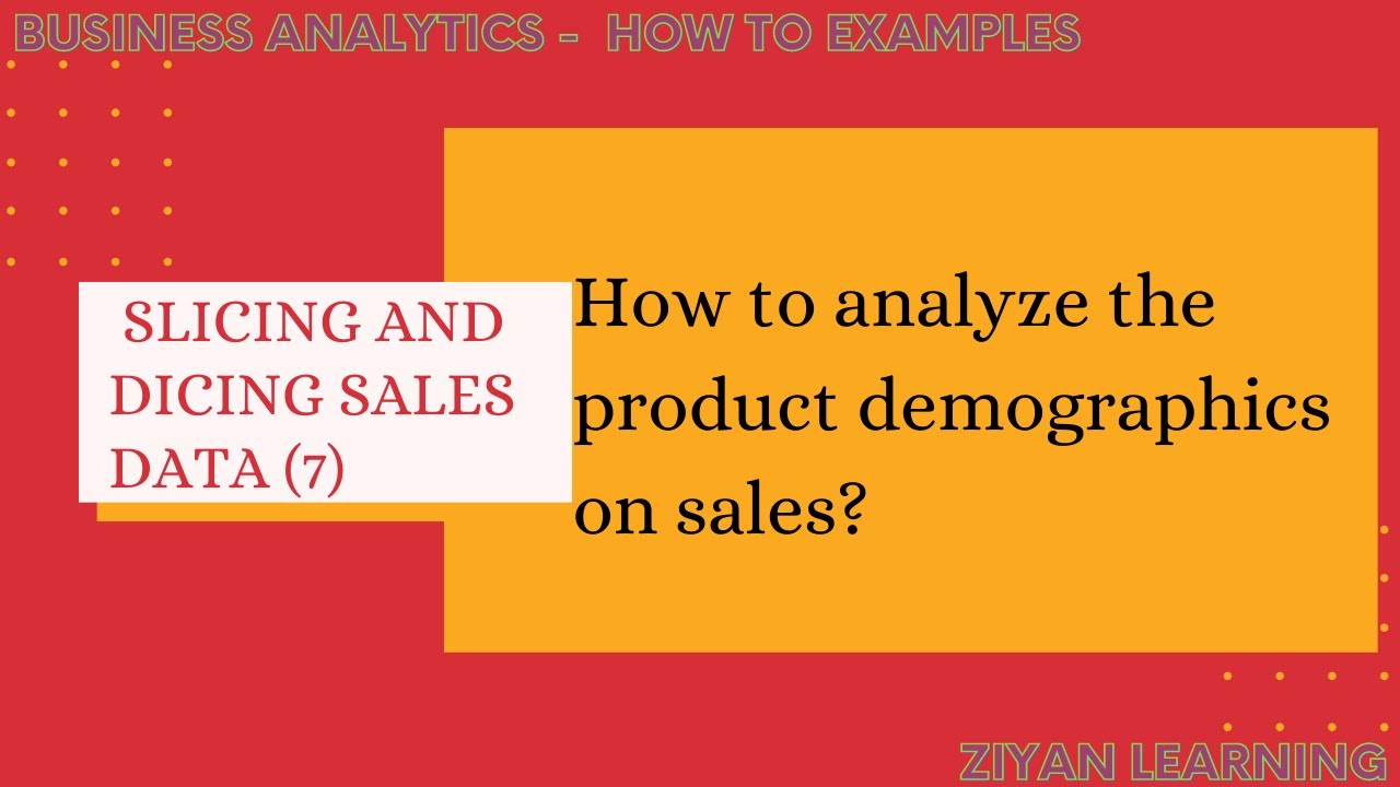 How to use PivotTable to describe the demographic of people who purchase a product | Data Analytics