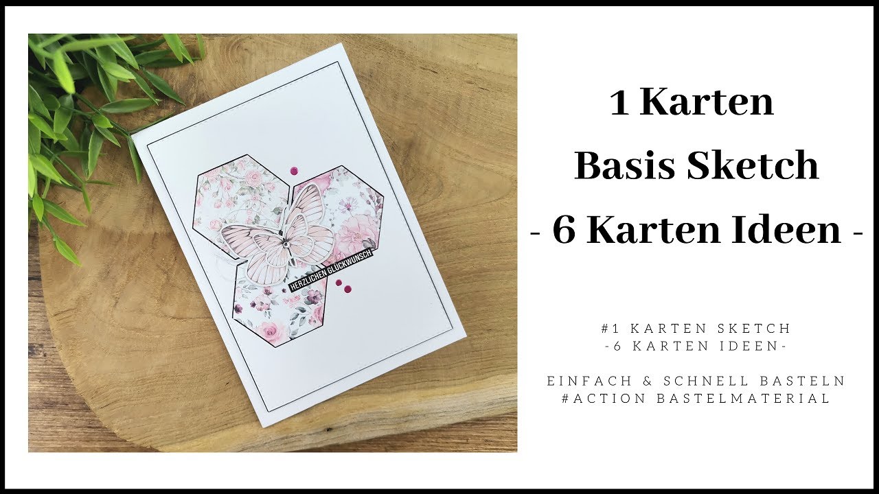 1 Karten Sketch ~ 6 Kartenideen leicht verändert #Actionbastelmaterial ~ Bastelanleitung~Card ideas