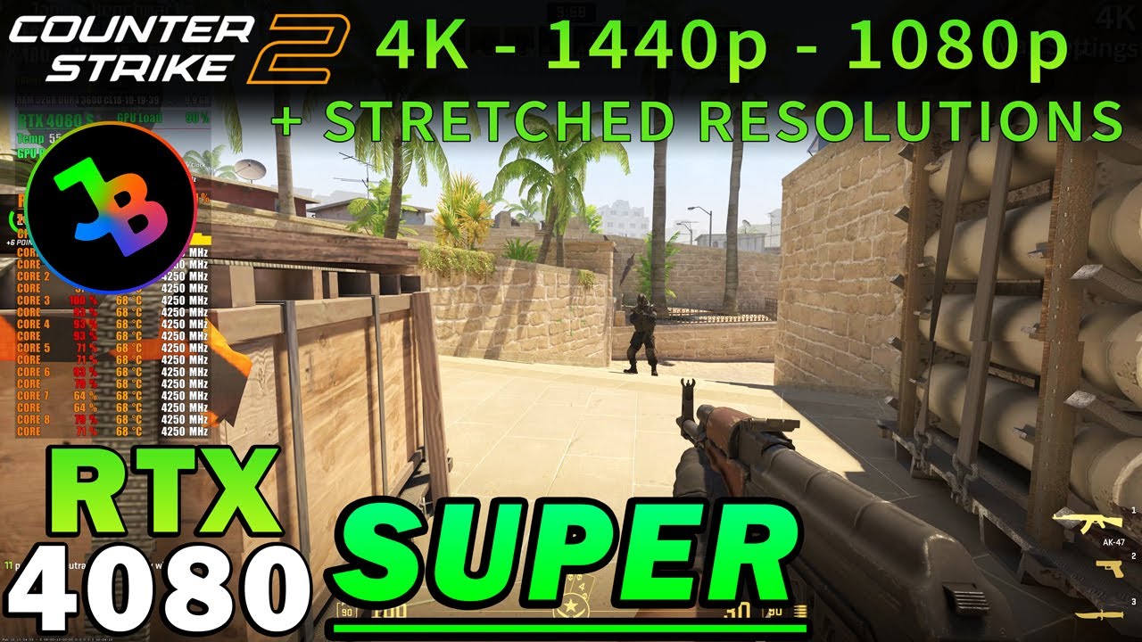 Counter-Strike 2 | RTX 4080 Super | 5800X3D | 4K - 1440p - 1080p - Stretched | Max & Low Settings