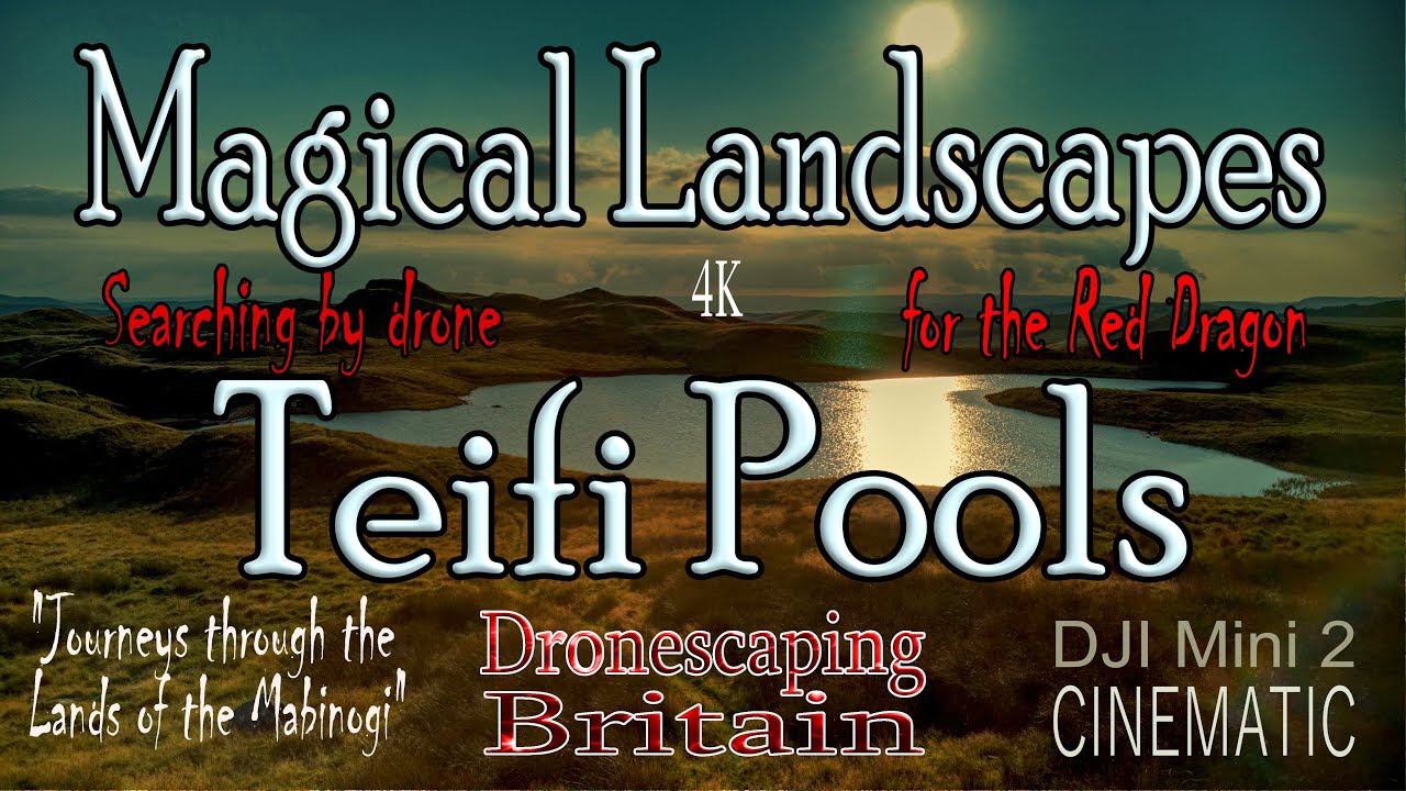 Search by drone for the Magical Landscape of The Teifi Pools wilderness for the Red Dragon of Wales