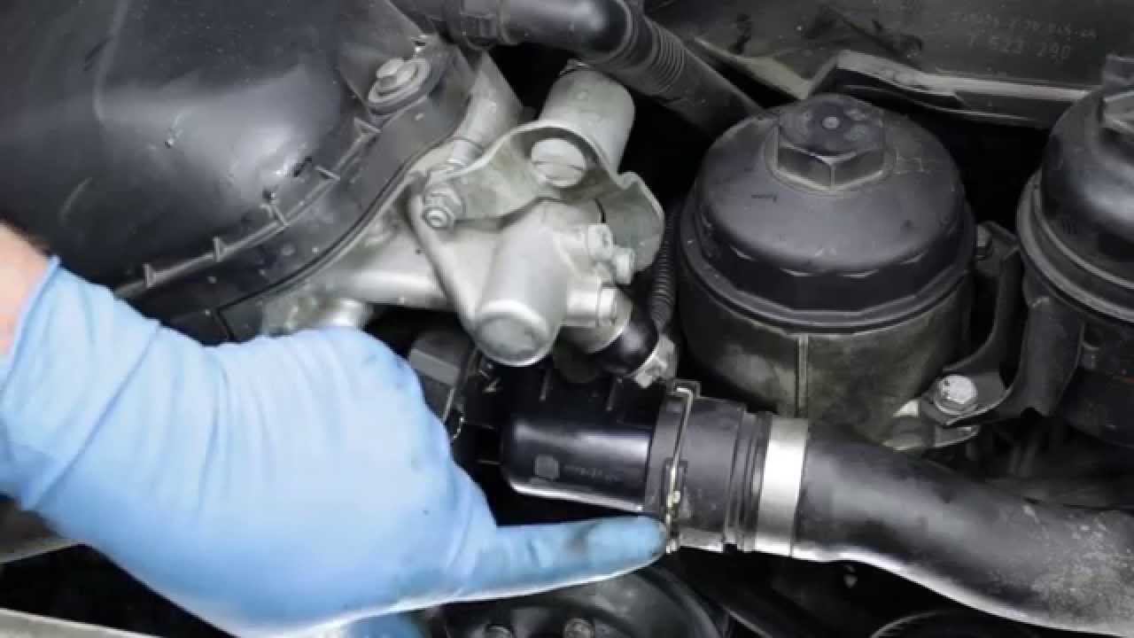 Replacing the thermostat on most 6-cylinder BMWs 91 thru 05 (M50 thru M56, S50 and S52 engines)