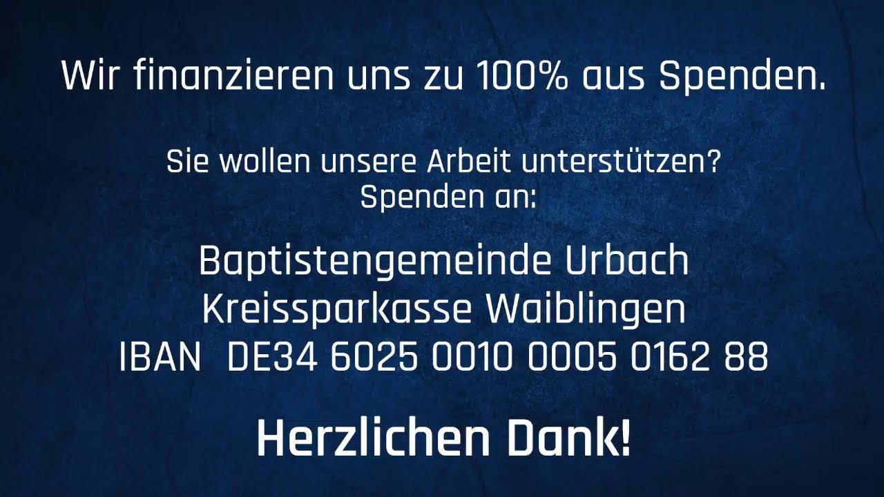 Livestream Gottesdienst von Baptisten Urbach