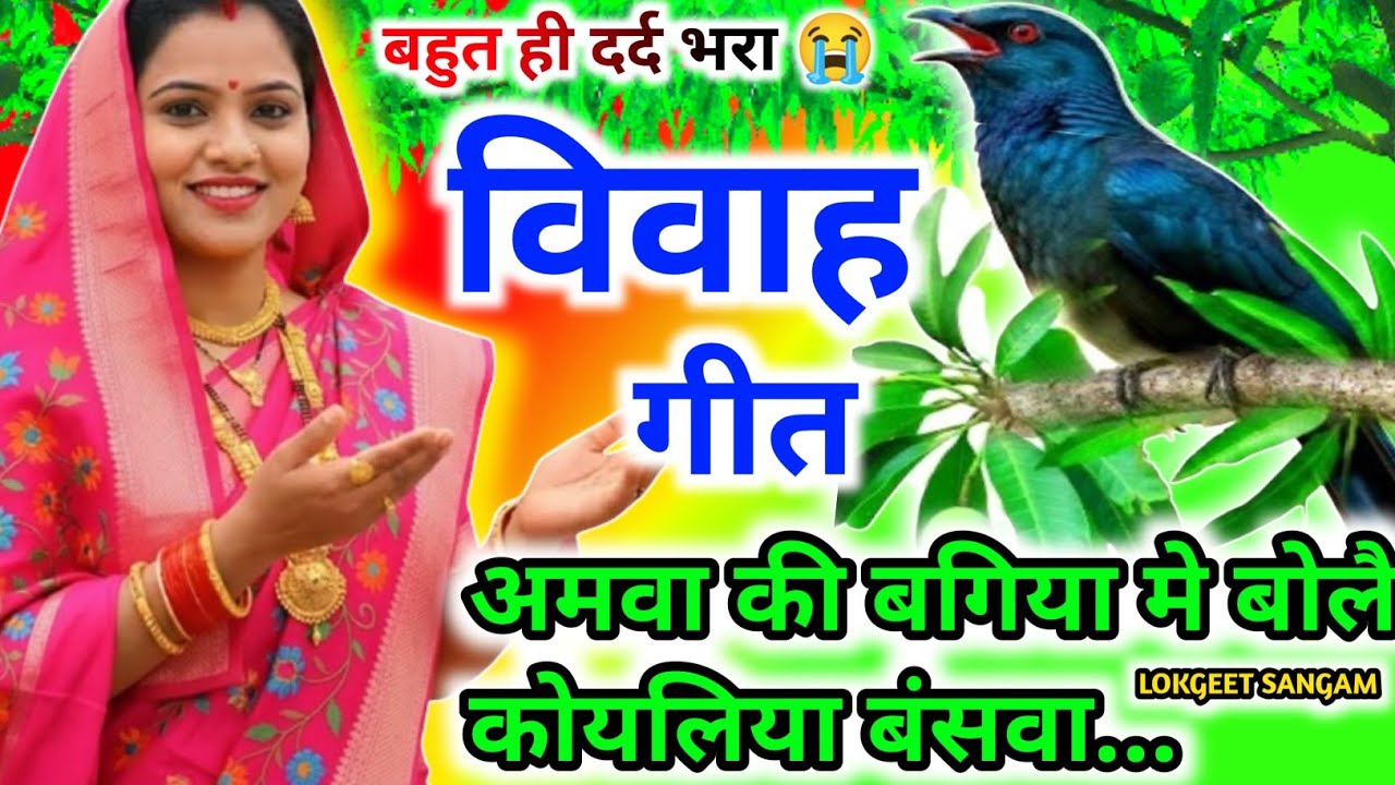 नया दर्दभरा पुराने तर्ज में विवाहगीत।#विवाहगीत#vivahgeet2026/vivah। अमवा की बगिया में बोलै कोयलिया..
