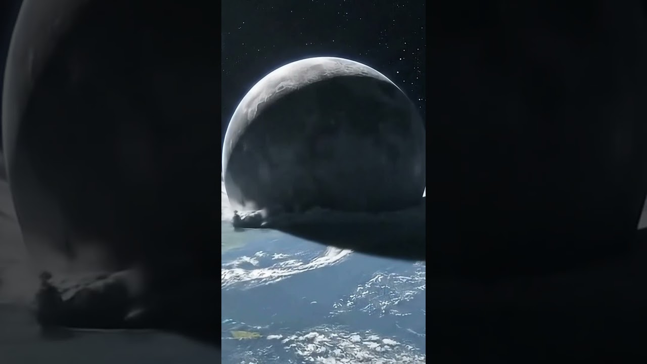POV: You&rsquo;re watching the Moon crash into Earth&hellip; from orbit. 🌕🌍