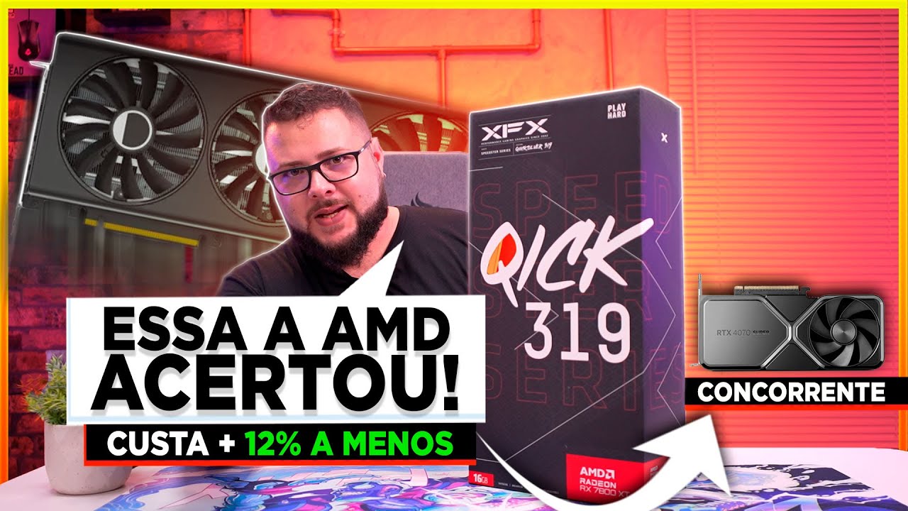 Placa de Vídeo Perfeita para QHD 144Hz ✅ (Nessa a AMD ACERTOU!) Radeon RX 7800 XT XFX