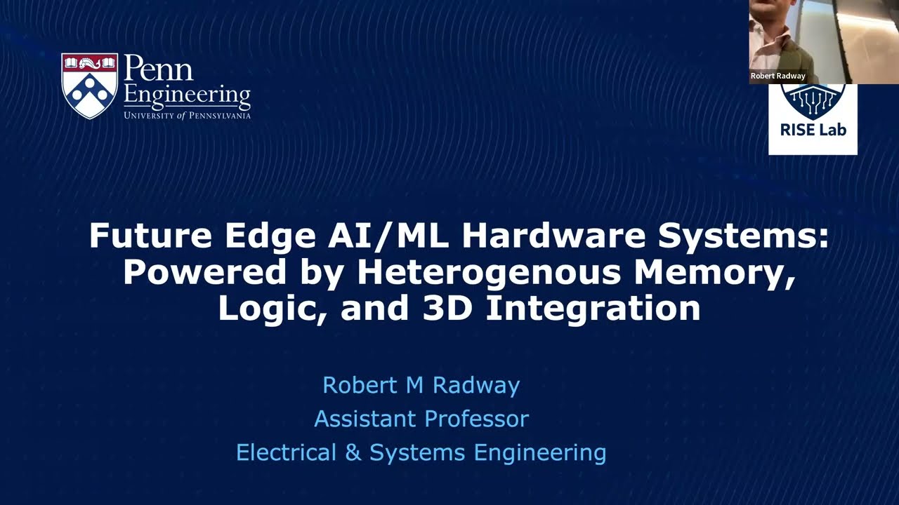 TinyML UPenn Hardware and Compilers by Robert Radway