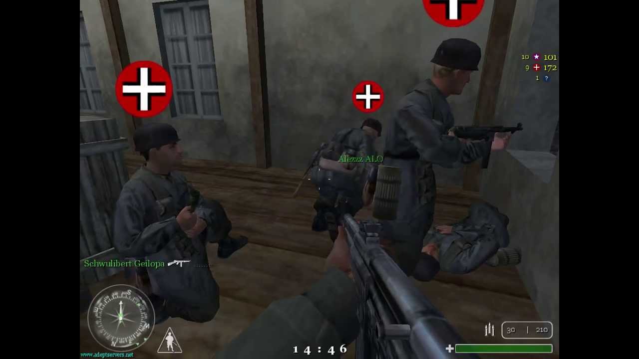 call of duty multiplayer(mp Carentan) с комментариями