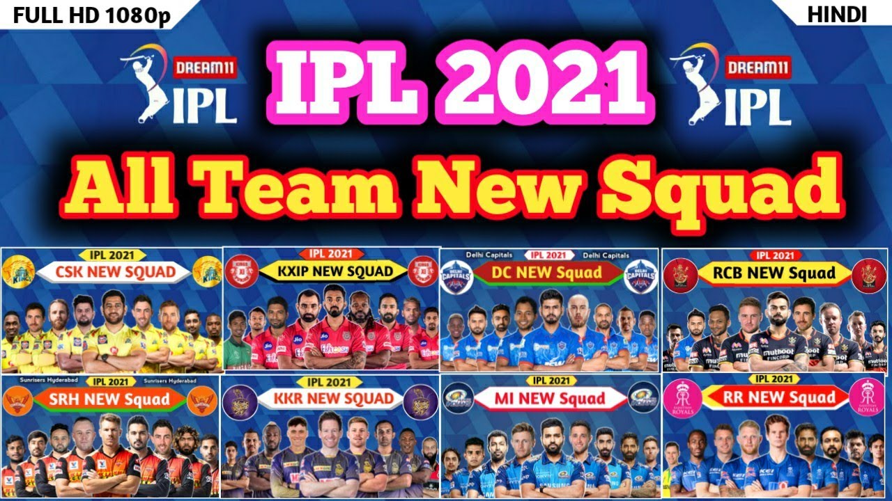 IPL 2021 - All Team New Squad |