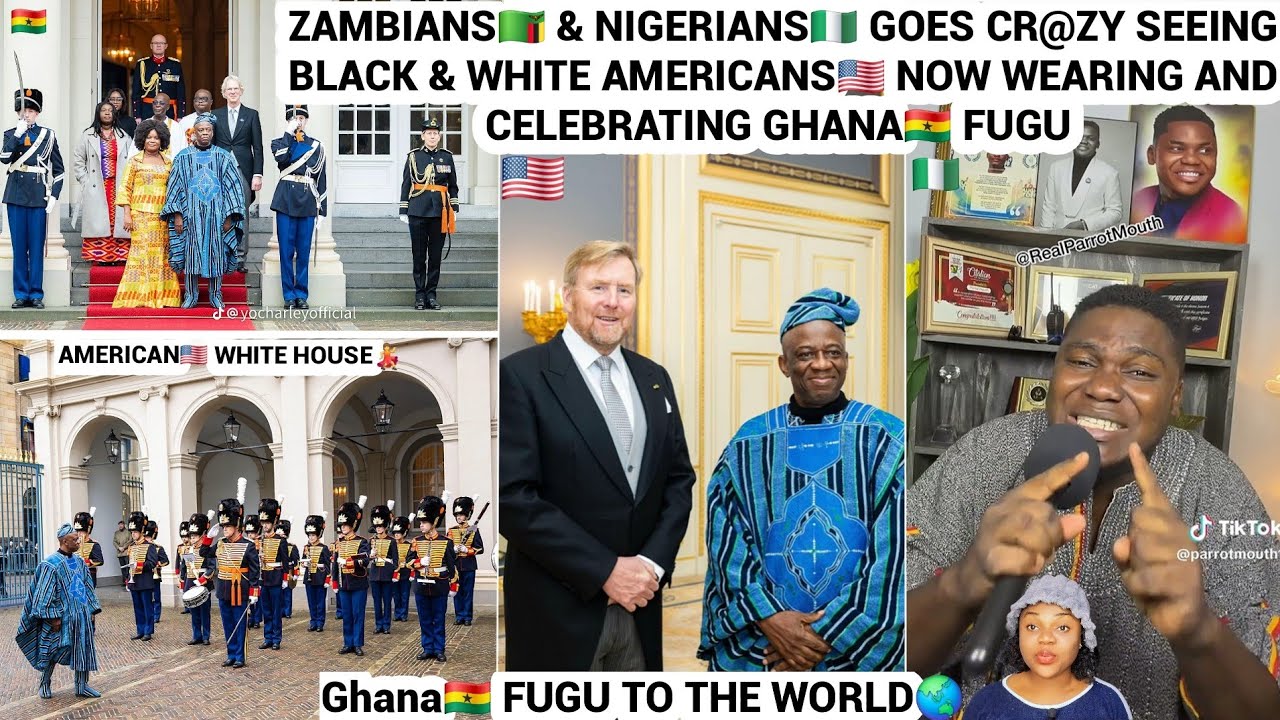 ZAMBIANS🇿🇲 GOES CR@ZY SEEING BLACK & WHITE AMERICANS🇺🇸 NOW WEARING AND CELEBRATING GHANA🇬🇭 FUGU 