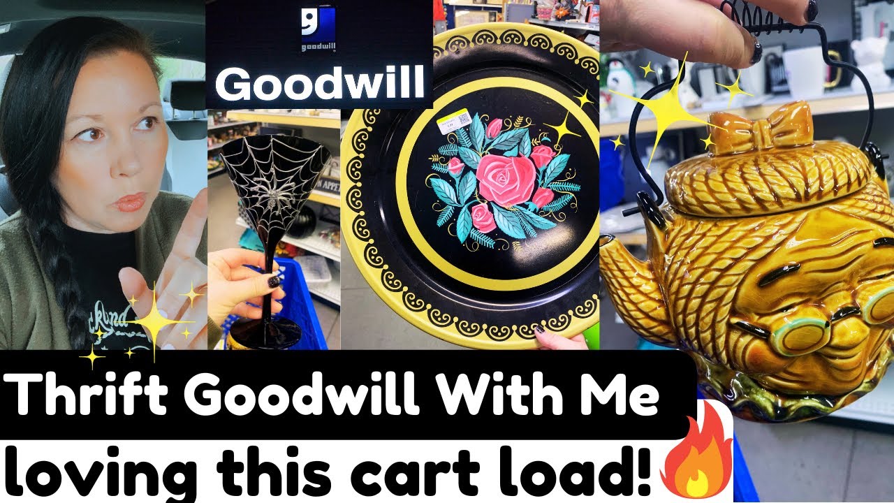 all crammed in, thrifting goodwill for home decor🔥