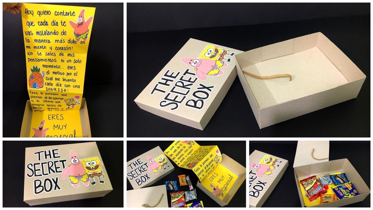 Caja secreta de BOB ESPONJA para mi NOVIO (a)