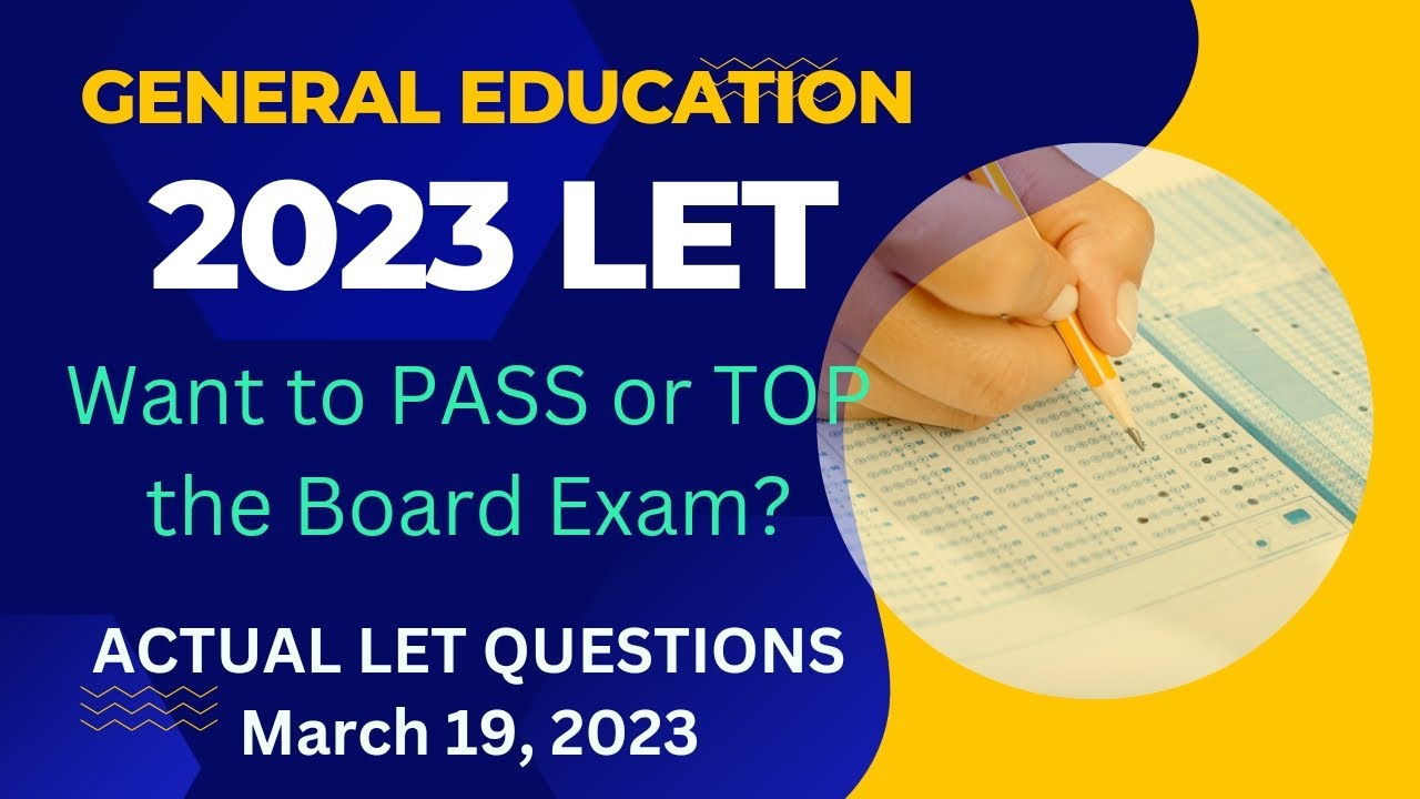 Actual Gen Ed LET Questions for Review