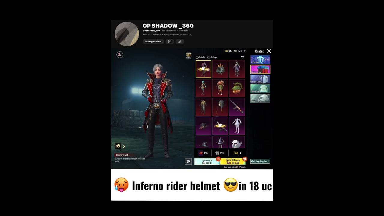 Inferno Rider Helmet 😱 In Just 18 Uc 😎 Trick ?