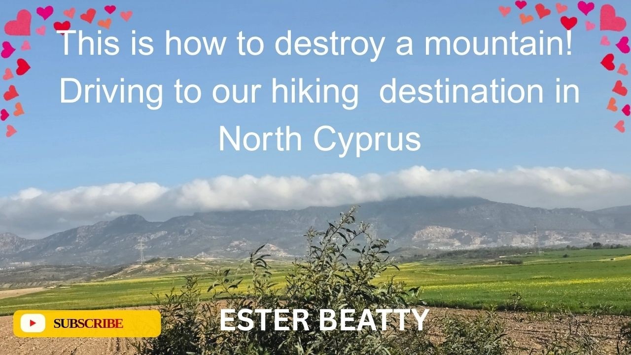 Driving to our hiking at Karagaac village in North Cyprus
