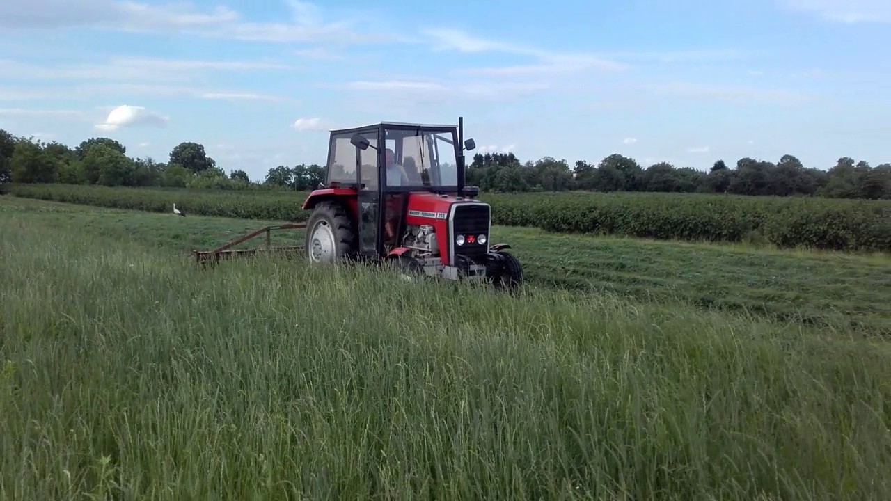 Sianokosy 2017 MF 255 dźwięk maszyn