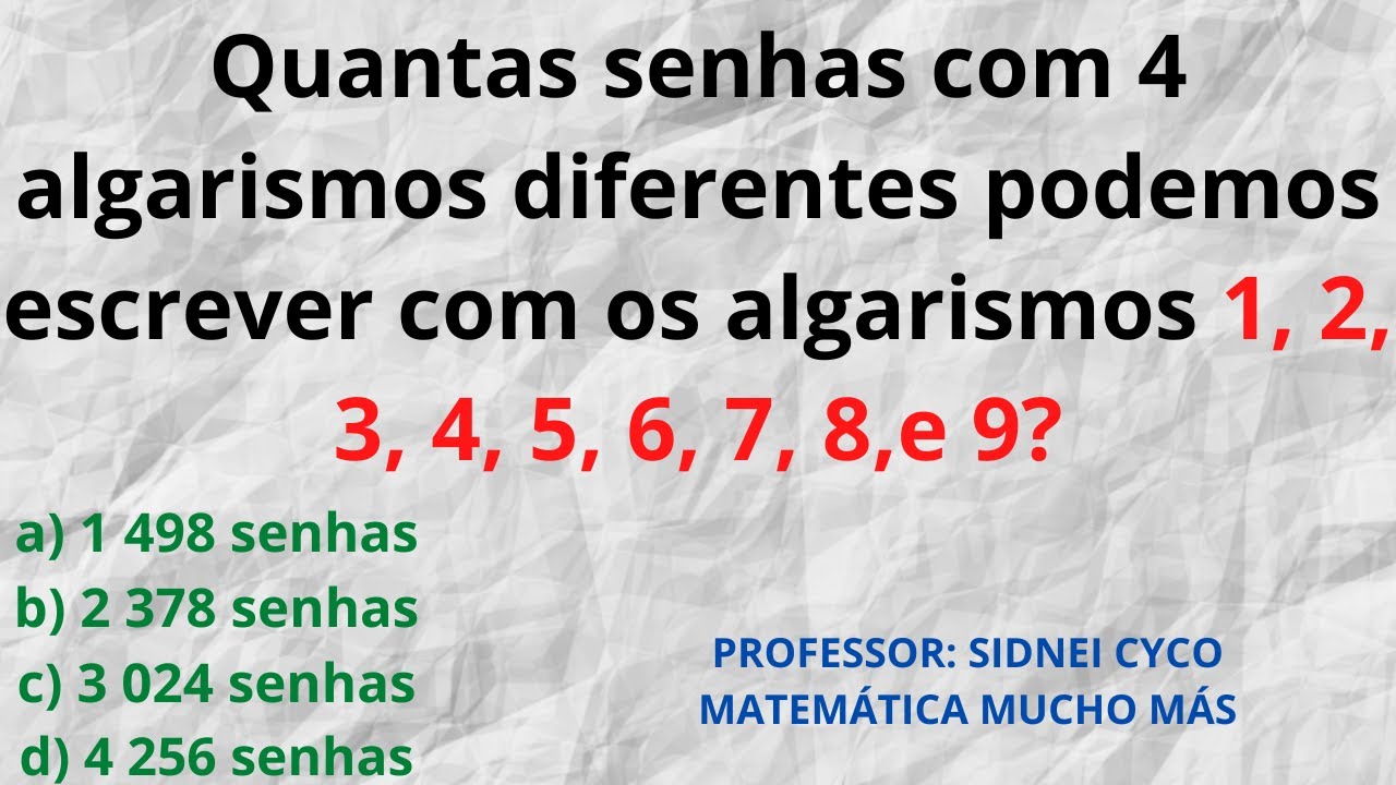 ANALISE COMBINATORIA