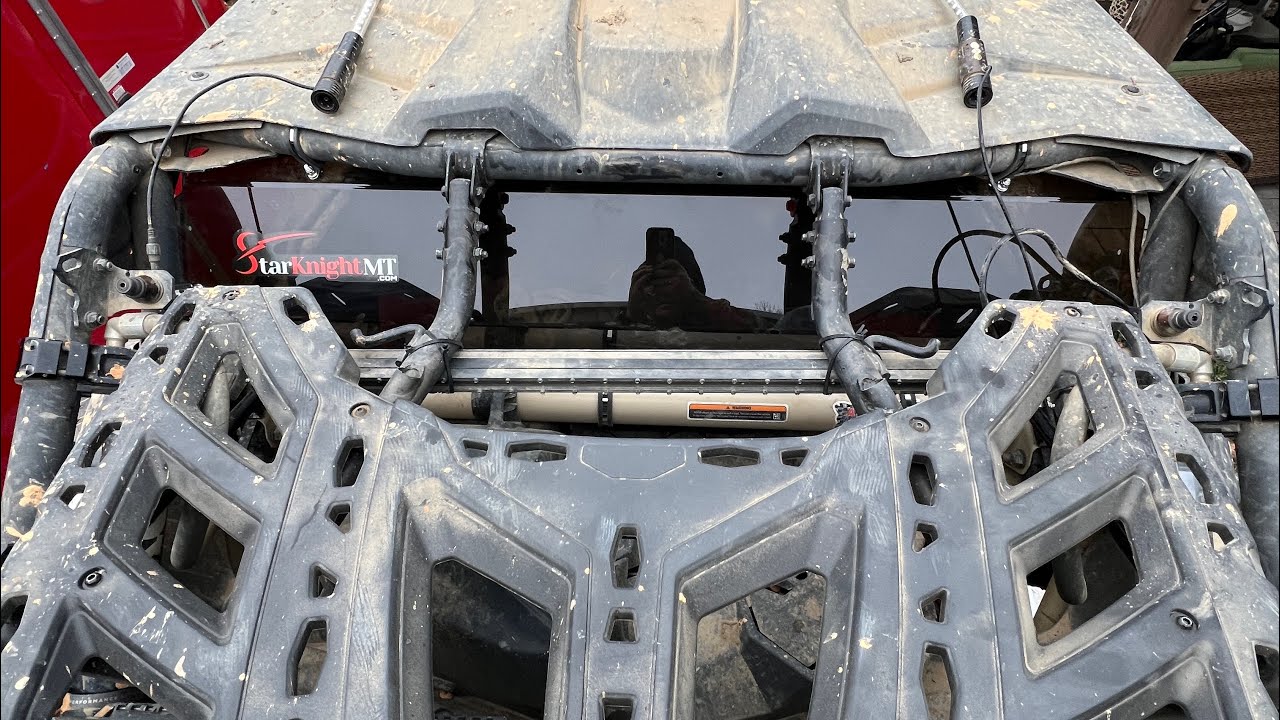 Can-Am Maverick X3 / Max Rear Tint Windshield Installation. Star Knight Mt