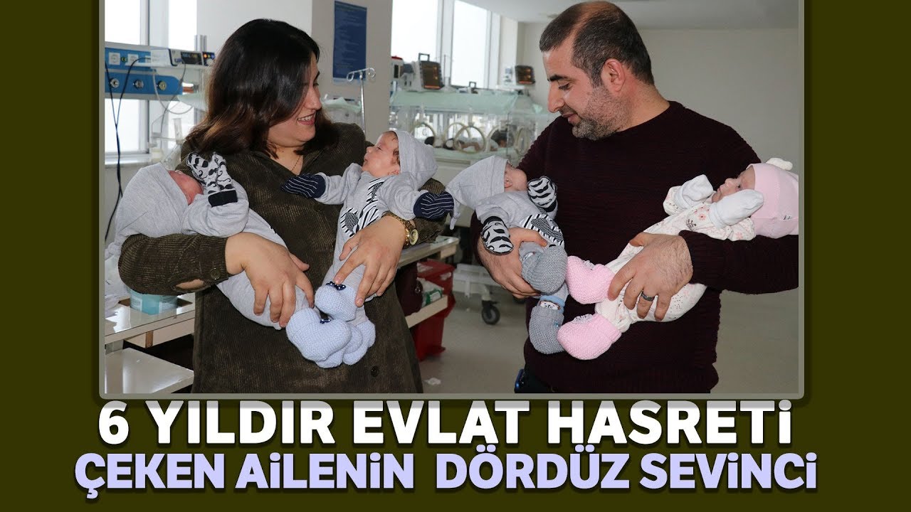 Nurten ve Nurettin Bartın Çiftinin, Dördüz Bebek Sevinci