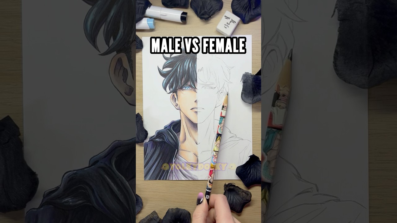 Drawing Jinwoo as a FEMALE! 👀 