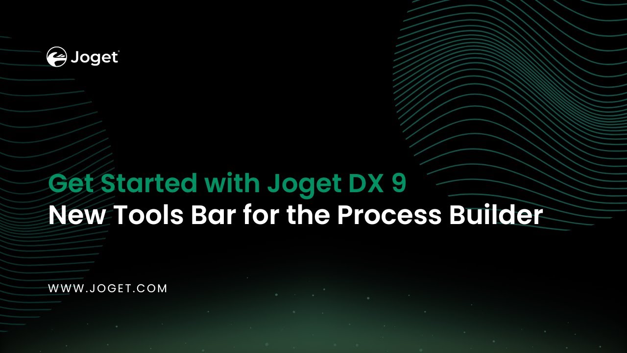 Joget DX 9: New Tools Bar in Joget DX Process Builder