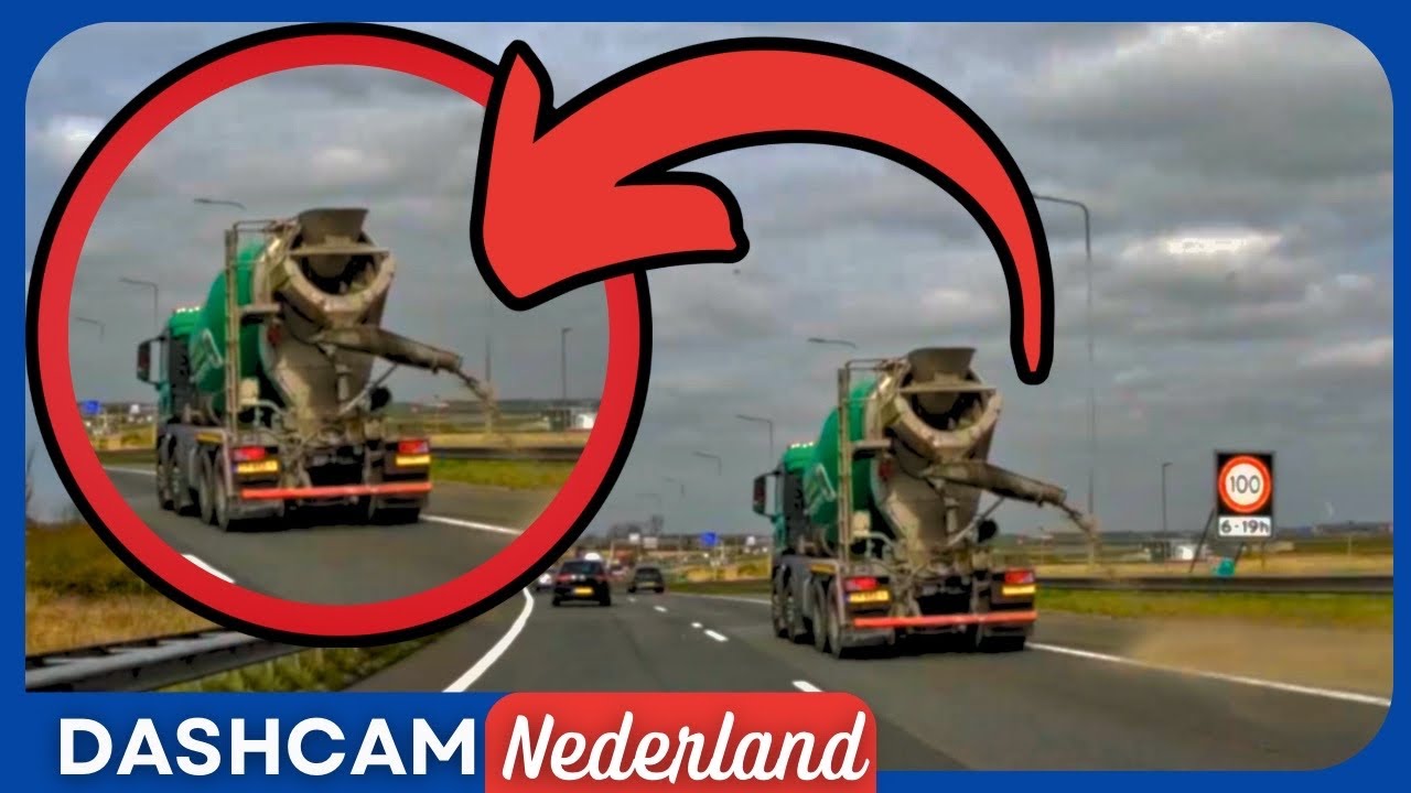 Vrachtwagen Verliest Beton! | Dashcam Nederland | Aflevering 74