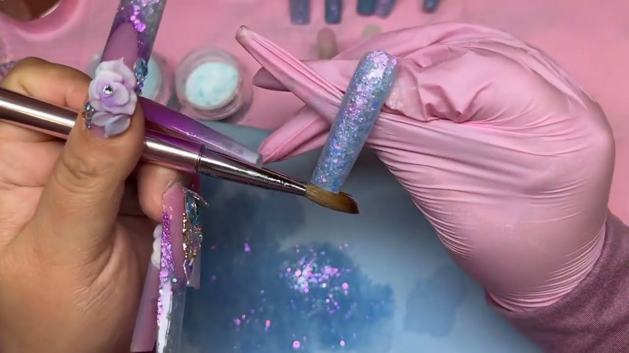 Watch me work: Let’s do a $160 Luxury Acrylic press on set ✨✨ #nails 