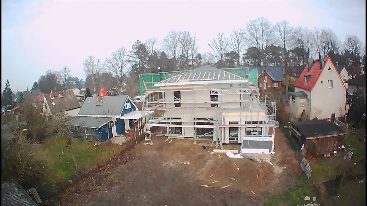 Hausstellung OKAL Fertighaus 2020 / Hausbau / Zeitraffer