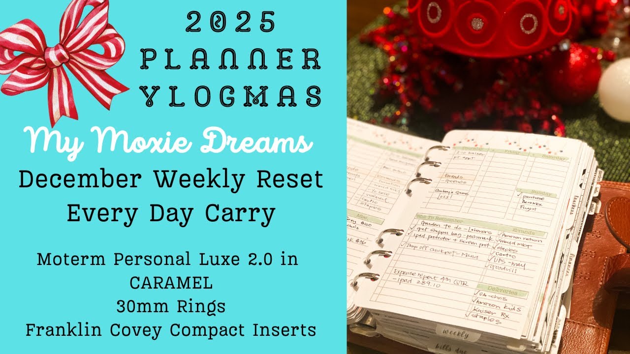 VLOGMAS | CHATTY | FC Compact Plan With Me Reset | Moterm Luxe Caramel | Вкладыши FC | #vlogmas2025