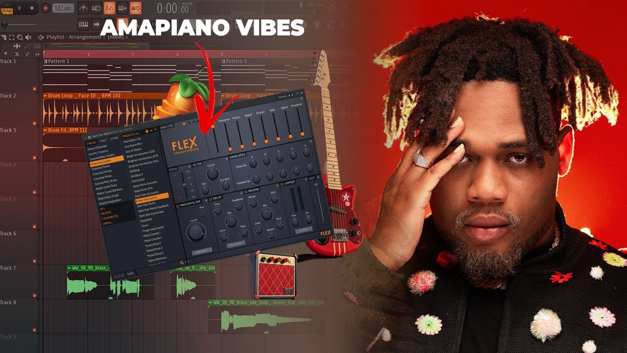 How To Make Afro Beats Guitar With Stock Plugins | Fl Studio Tutorial