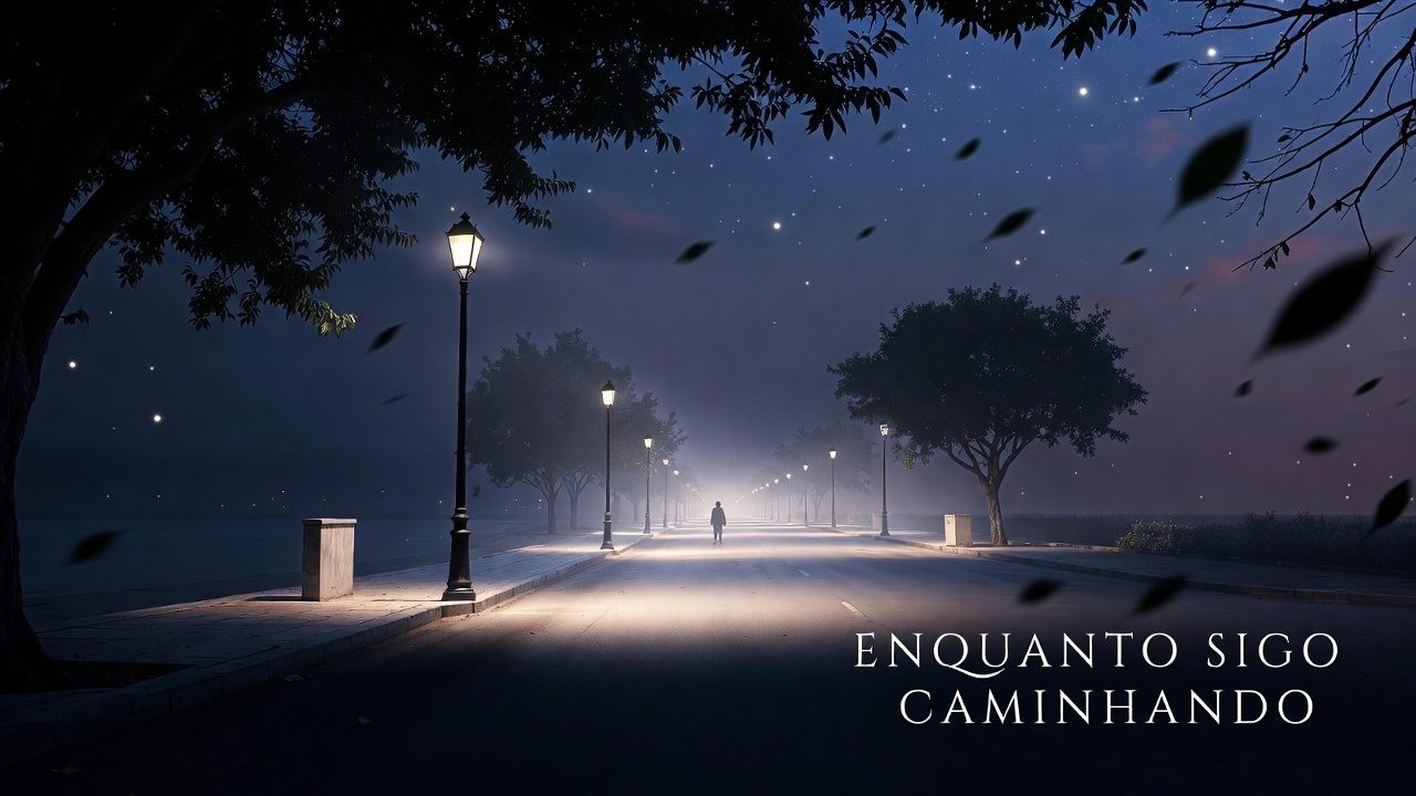 Enquanto Sigo Caminhando | Canção Noturna de Esperança, Silêncio e Luz no Horizonte