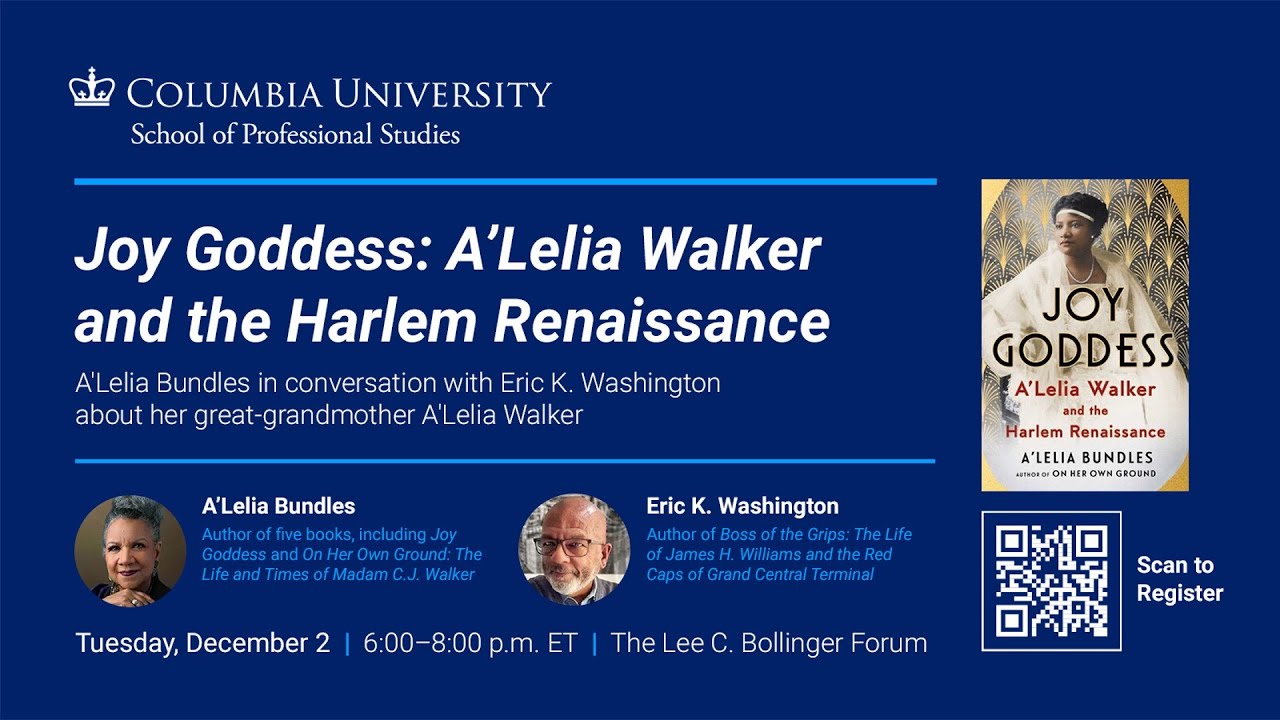 A'Lelia Walker and the Harlem Renaissance: A'Lelia Bundles in Conversation with Eric K. Washington