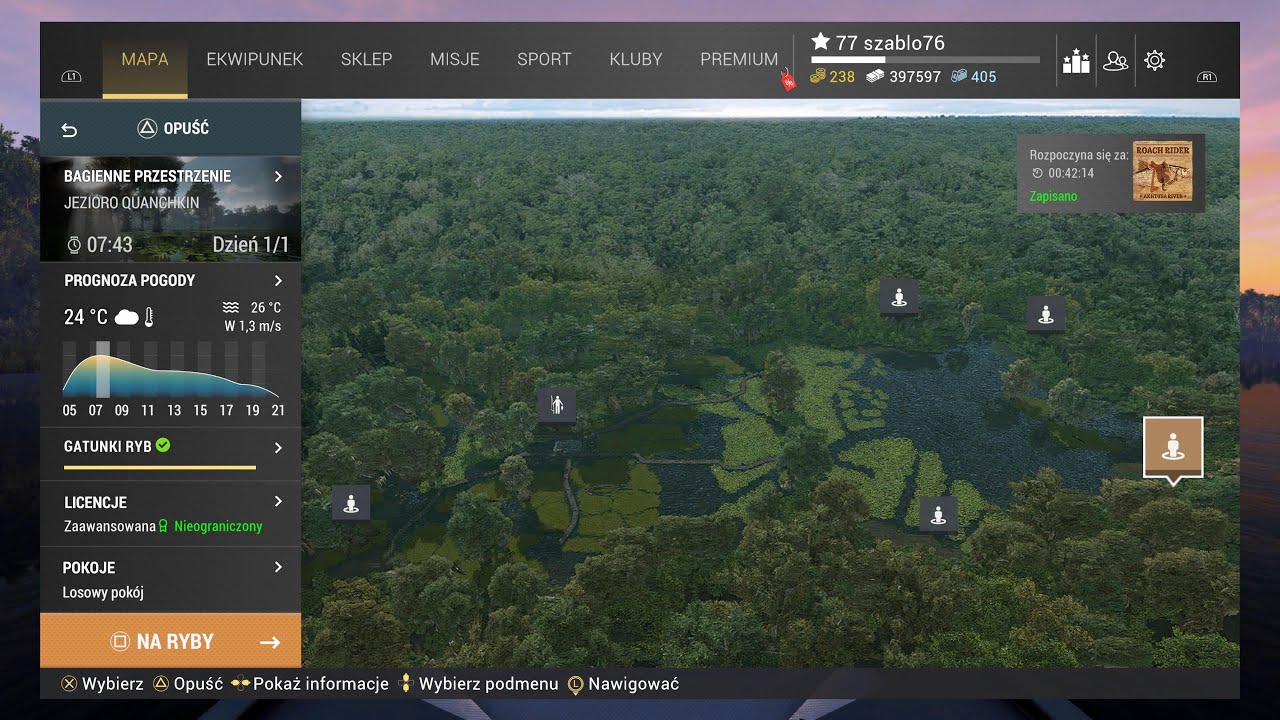 Fishing Planet - Wszystkie ryby unikatowe jeziora Quanchkin
