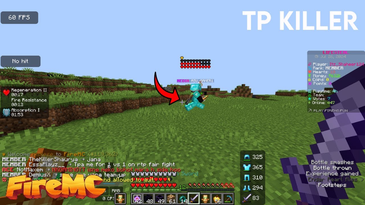 Killing Tp Trappers In Fire Mc ‪@PSD1‬ Server.. #firemc
