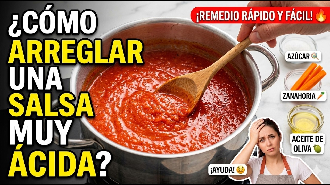 ¿Cómo arreglar una salsa que quedó muy ácida? / ¿Como quitar la acidez de la salsa?