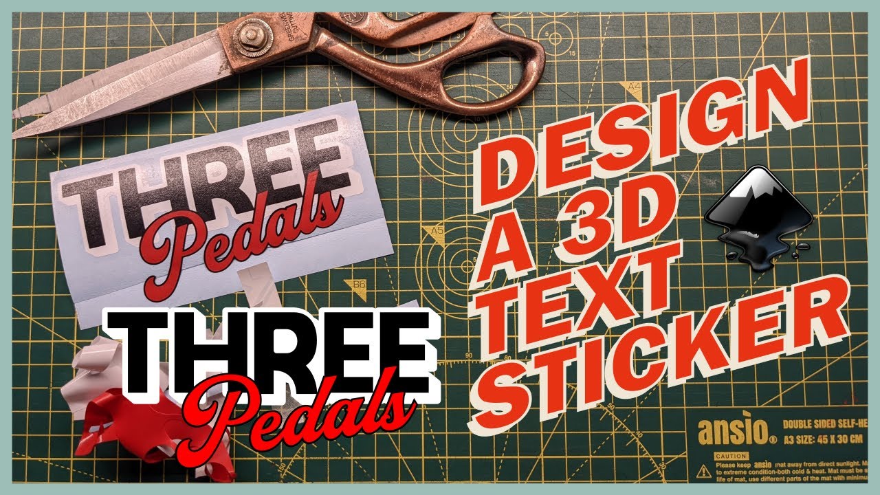 How To Make  A 3D Text Effect Sticker In Inkscape Part 2