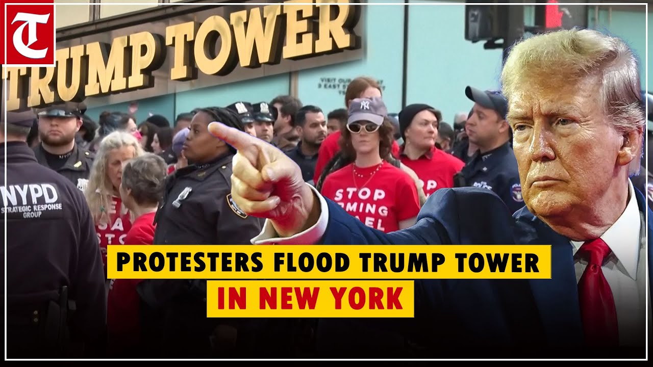 Protesters flood Trump Tower, demand release of Columbia University student Mahmoud Khalil