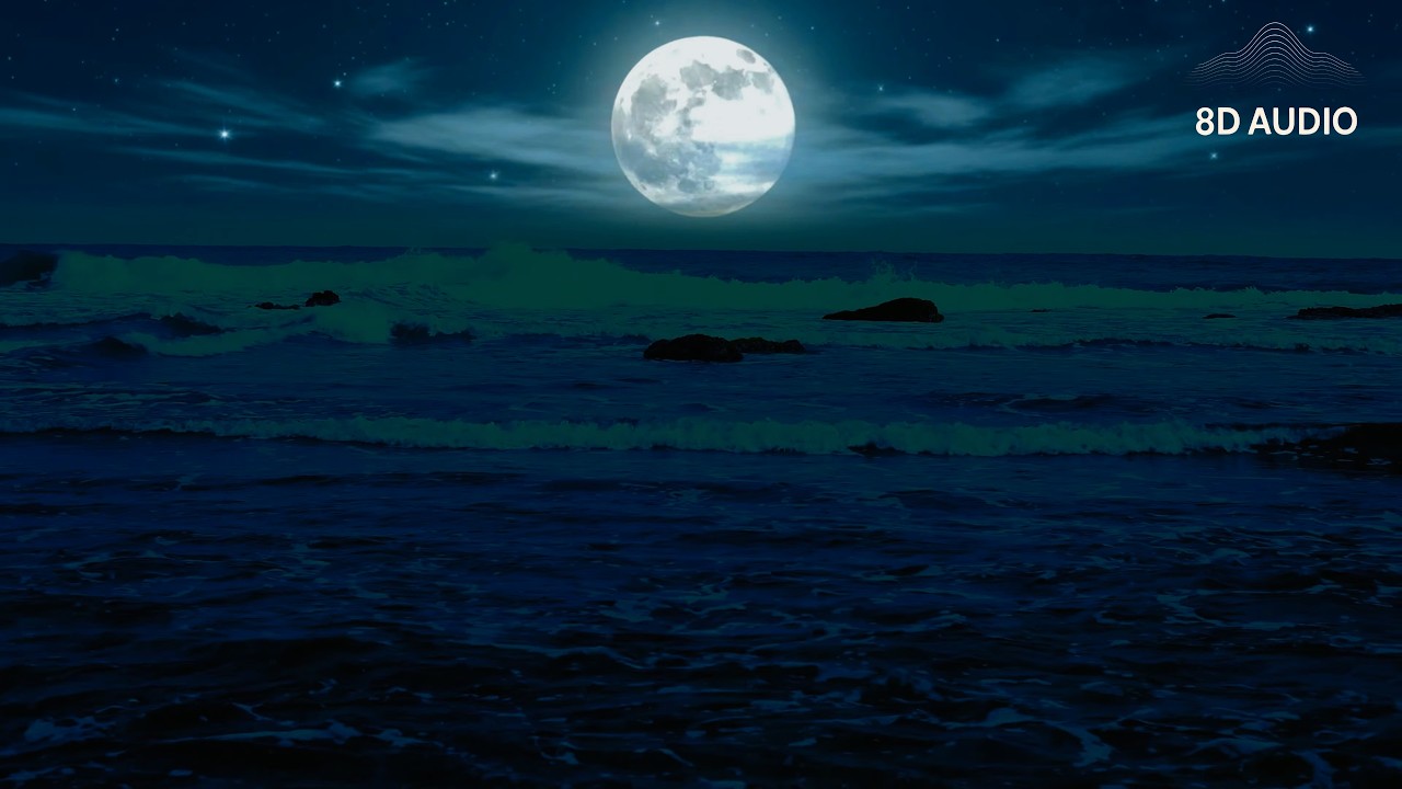 Moonlight Ocean Waves ASMR for Deep Sleep & Relaxation | 11 Hours Night Nature Sounds 🌊🌙