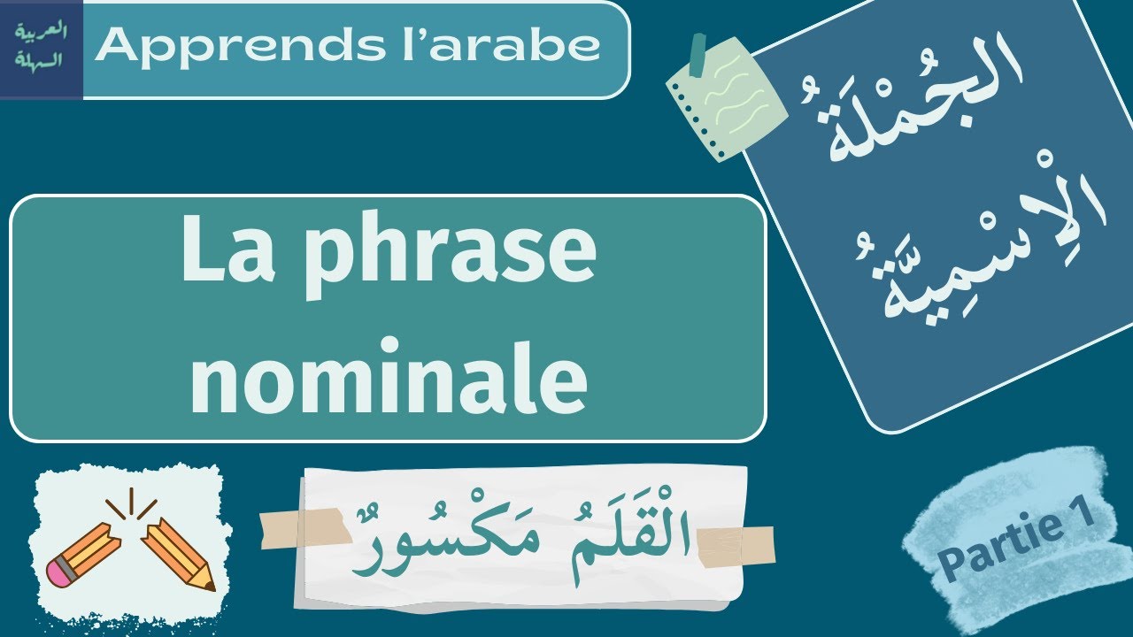 Apprendre l'arabe littéraire (Tome 1 de Médine) : La phrase nominale / الجملة الاسمية (Partie 1)