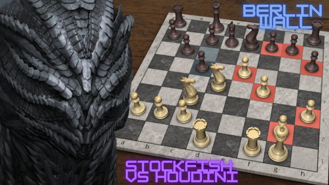 The Usual PAWN MAJORITY Problems! - Stockfish 14 vs Houdini - Ruy Lopez -Berlin Defense -Berlin Wall