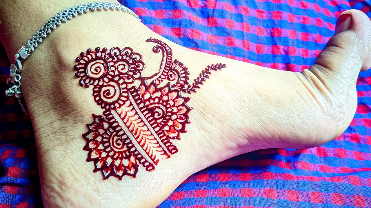 New Beautiful simple feet Mehndi Design 2023 | Best video for feet| ♪♪♪♪♪♪